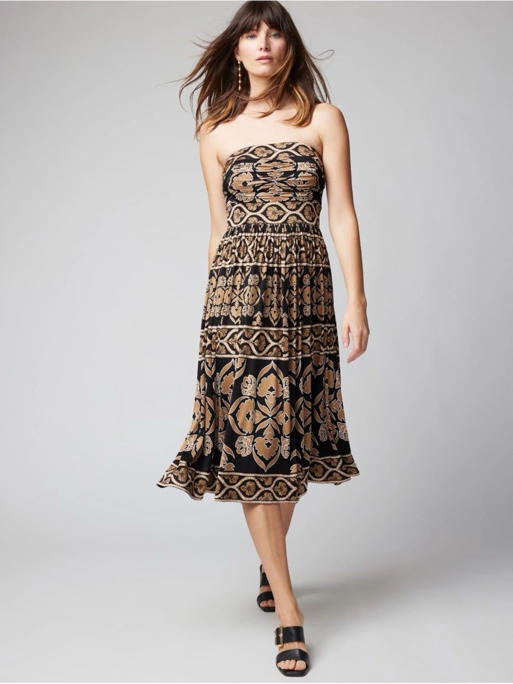White House Black Market Strapless Fit & Flare Dress 6 NWT
